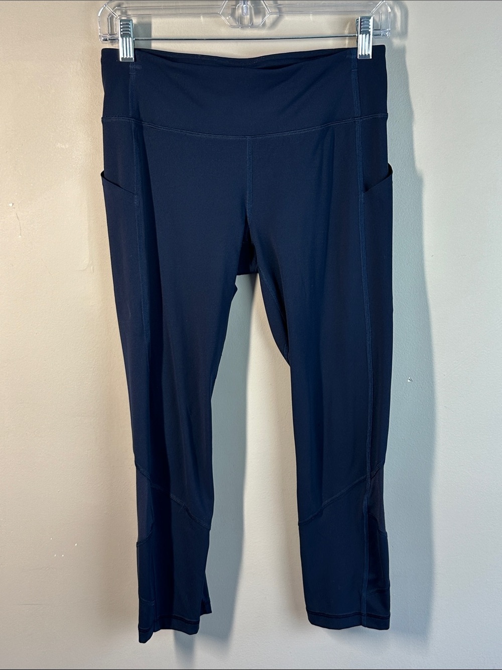 Lululemon Pace Rival Crop Full-On Luxtreme 22” True Navy Pocket Leggings Size 6